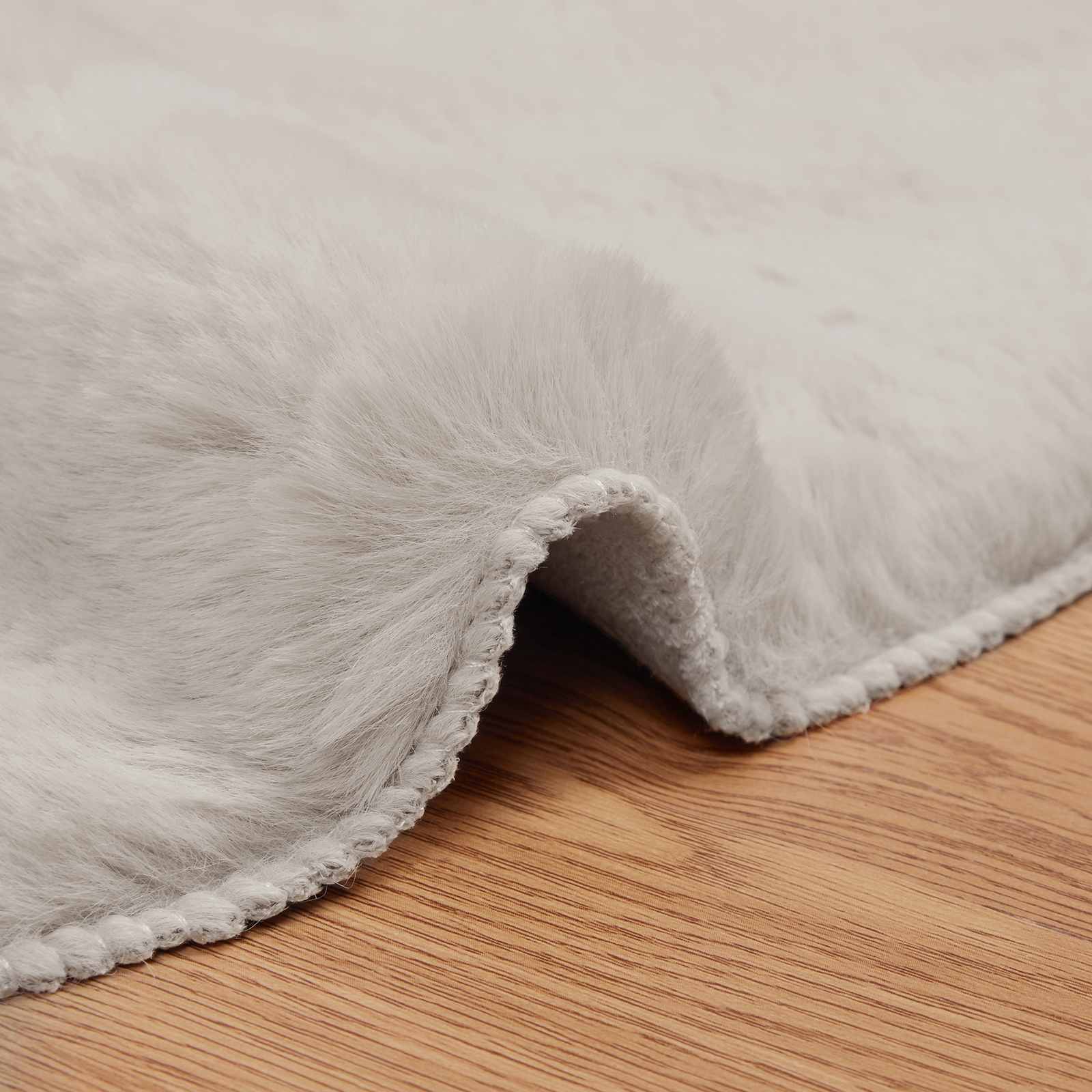 Artificial Rabbit Fur Rug Olite Sand Ø 120 cm