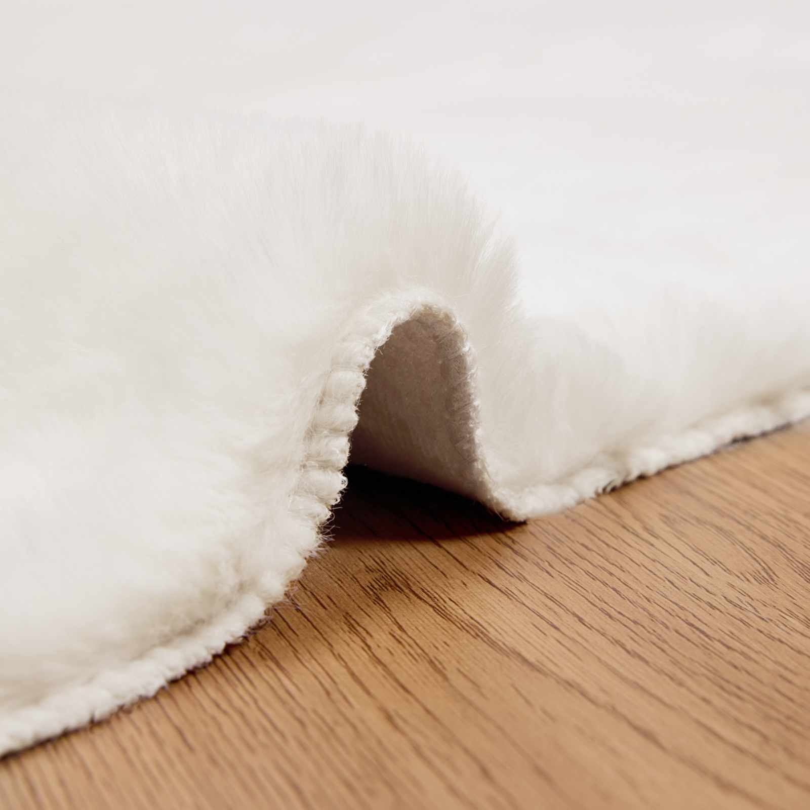 Artificial Rabbit Fur Rug Olite Cream 80 x 150 cm