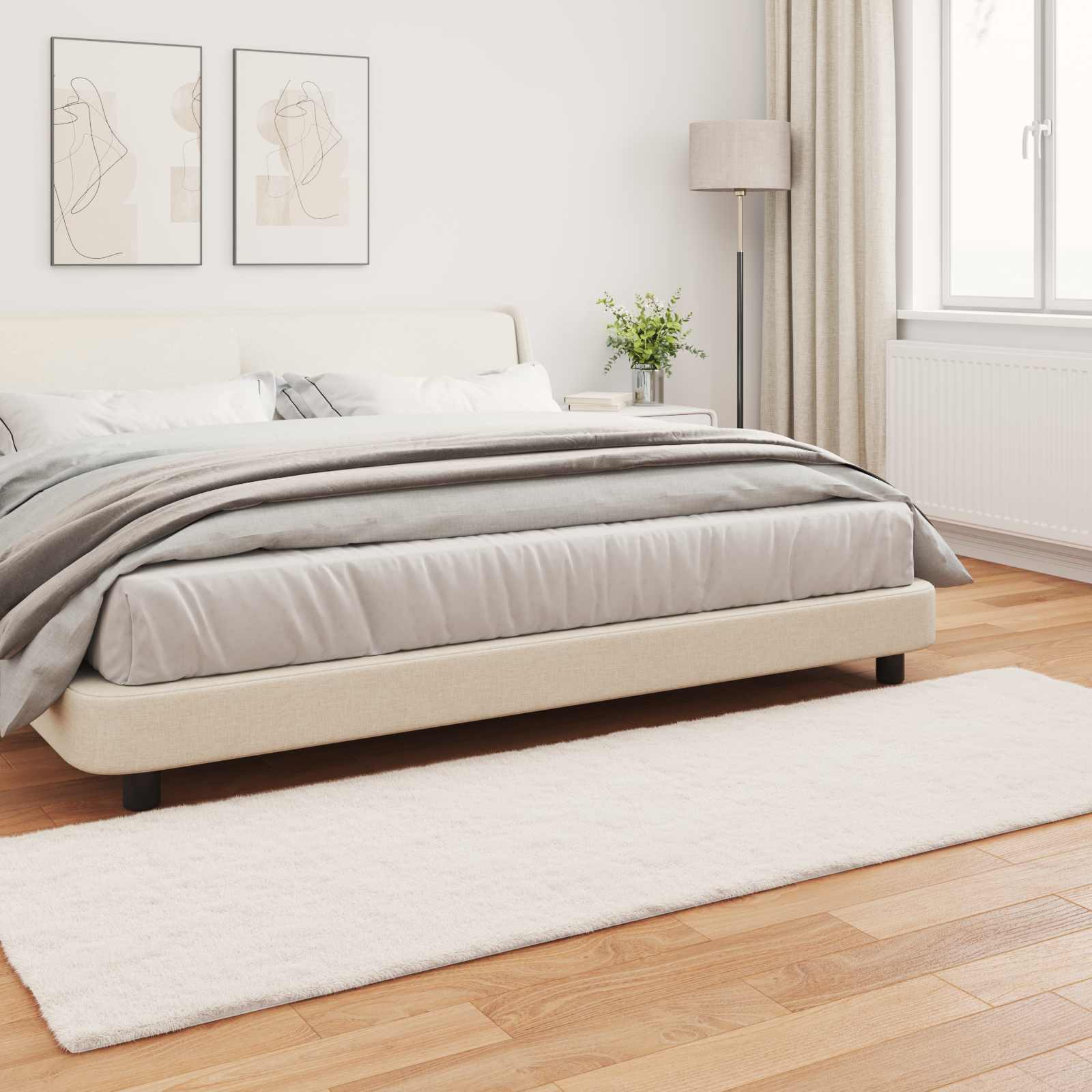 Mākslīgās trušādas paklājs Olite Krēmkrāsas 80 x 250 cm