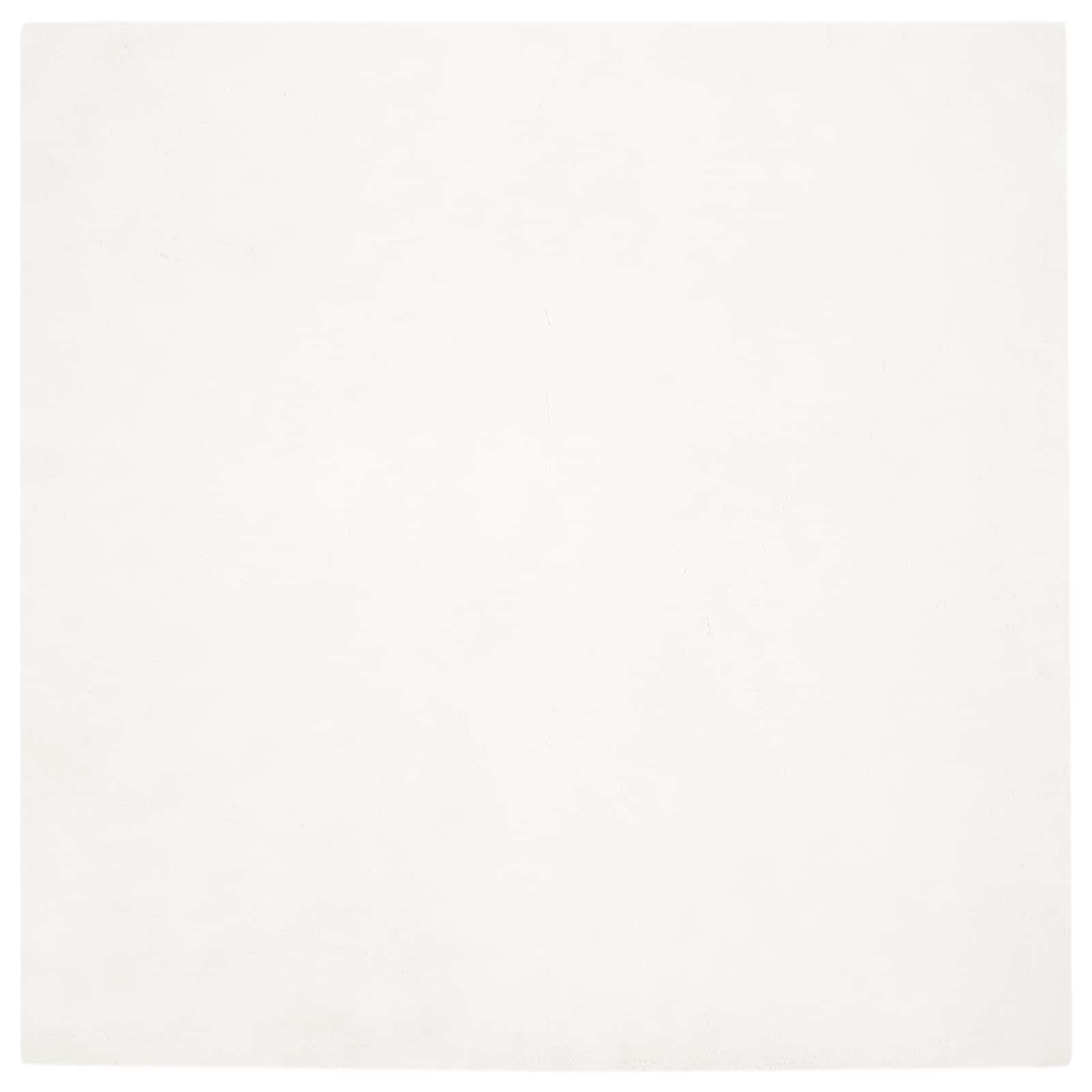 Olite Cream Faux Rabbit Fur Rug 240 x 240 cm
