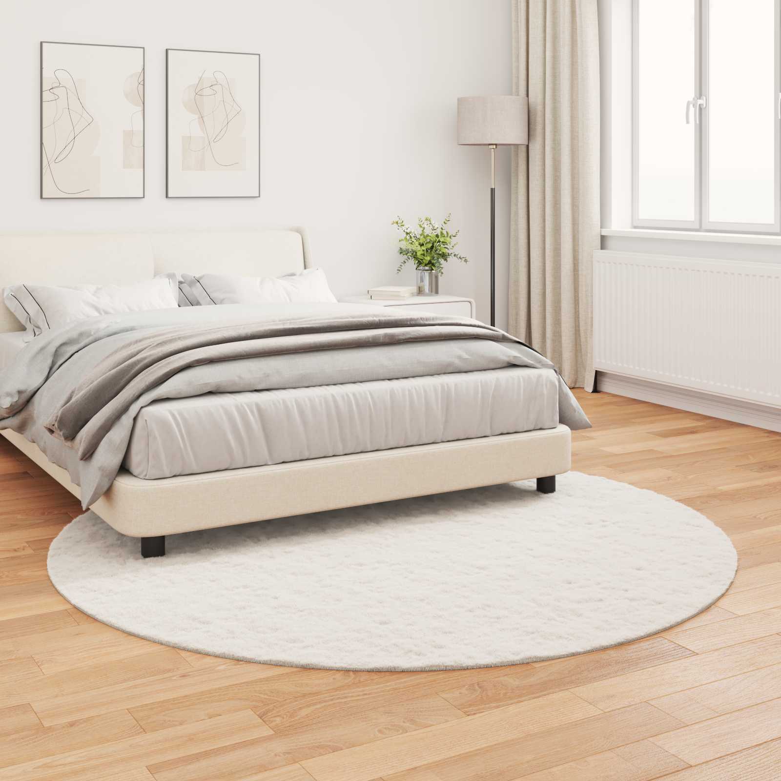 Olite Artificial Rabbit Fur Rug Cream Ø 200 cm