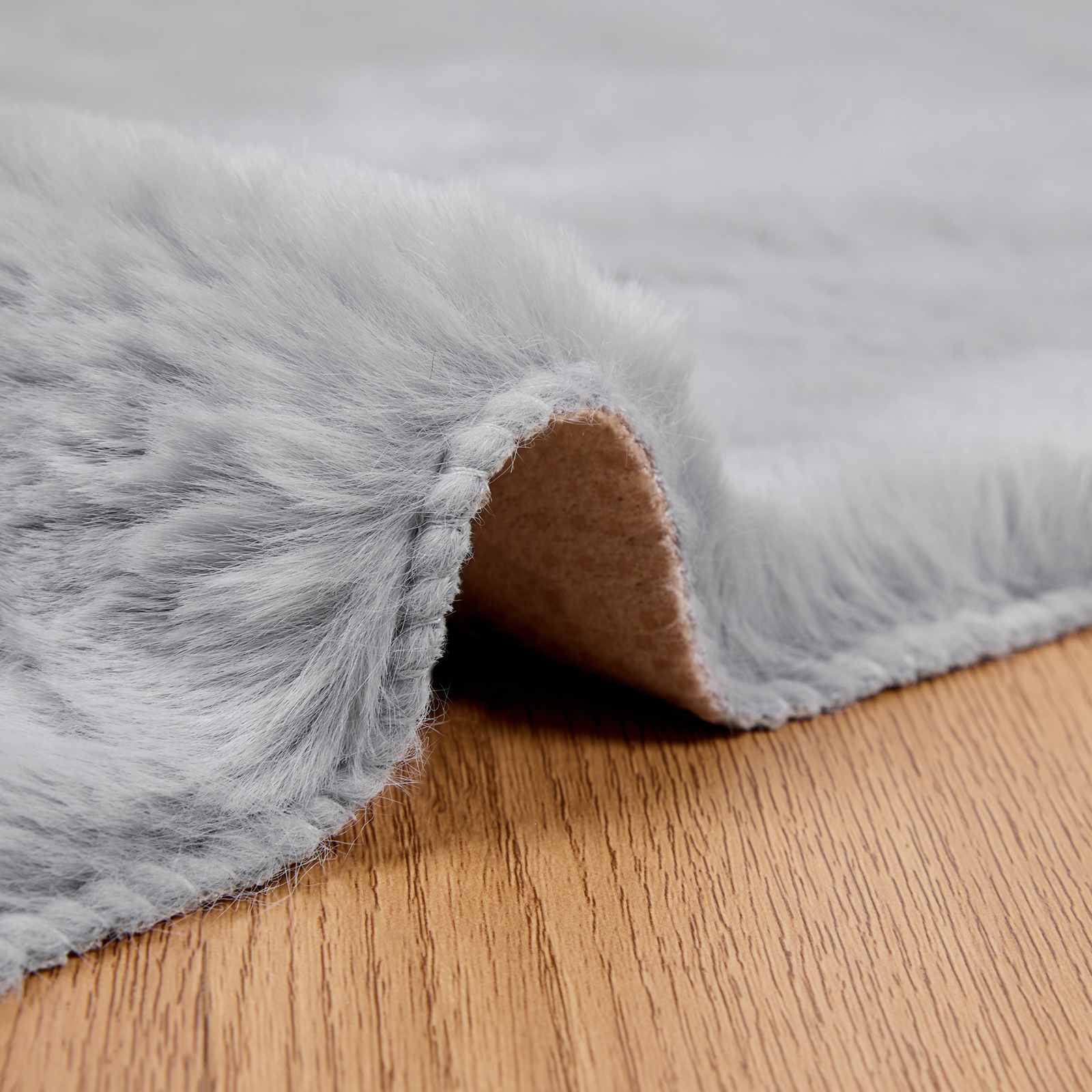Artificial Rabbit Fur Rug Olite Grey 160 x 230 cm