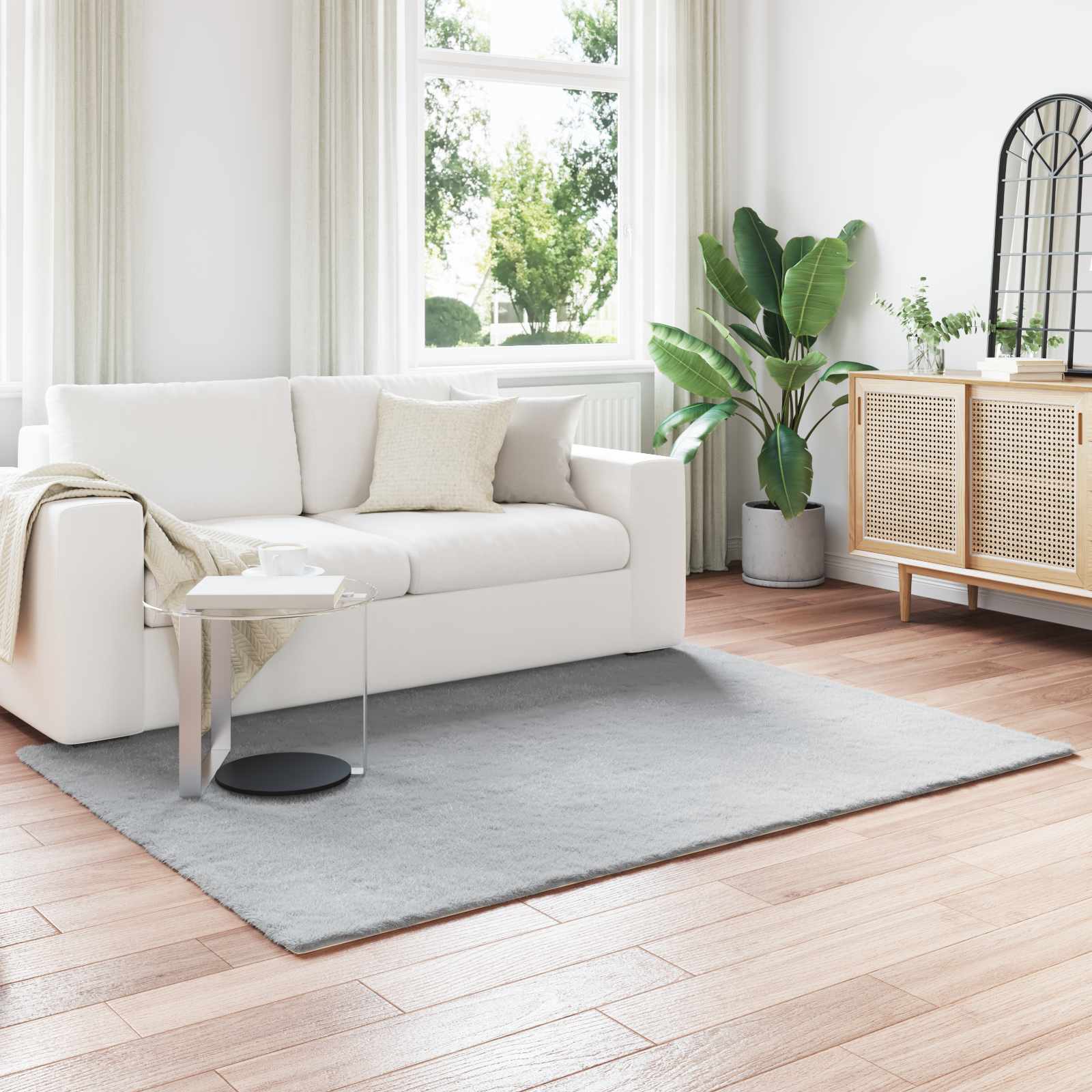 Artificial Rabbit Fur Rug Olite Grey 160 x 230 cm