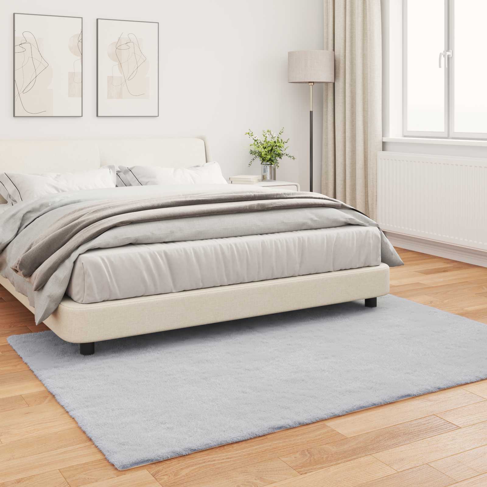 Artificial Rabbit Fur Rug Olite Grey 160 x 230 cm