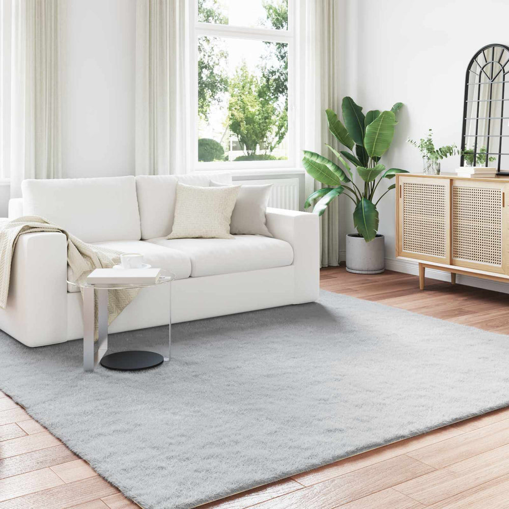 Artificial Rabbit Fur Rug Olite Grey 240 x 240 cm