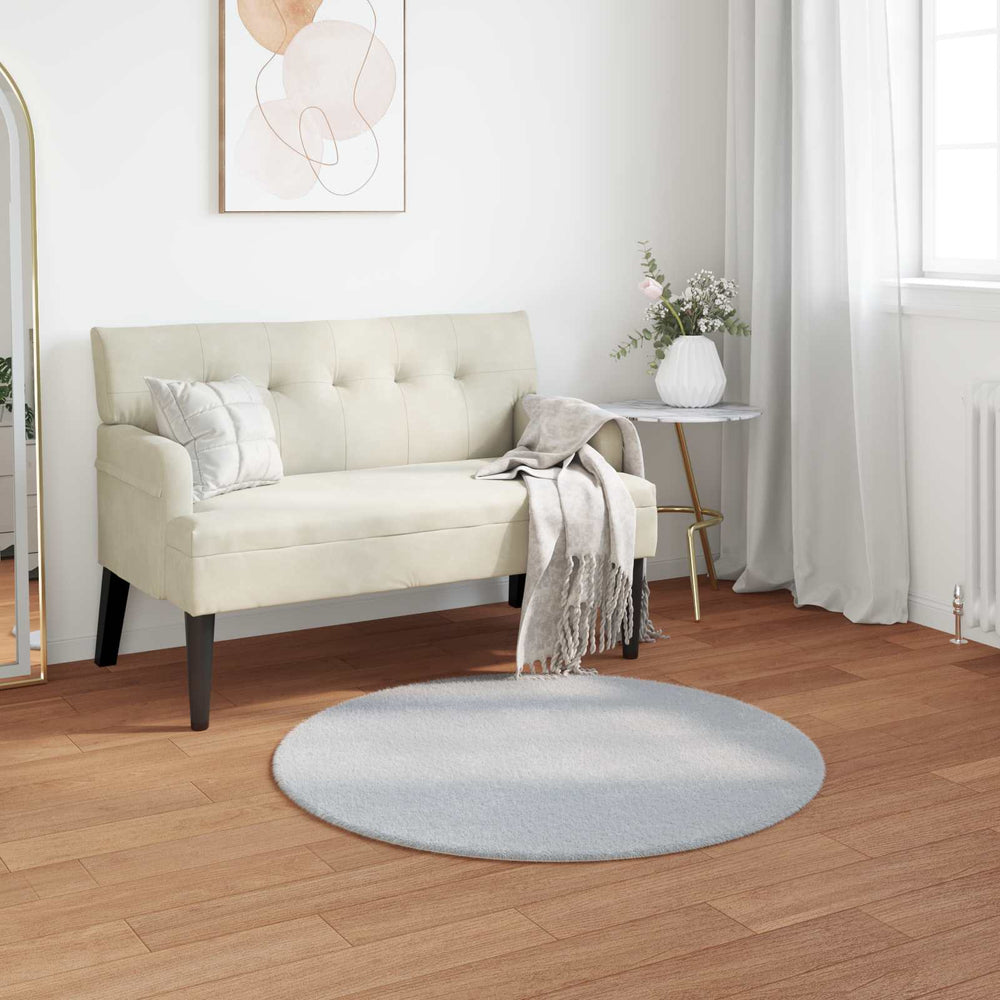 Artificial Rabbit Fur Rug Olite Grey Ø 120 cm