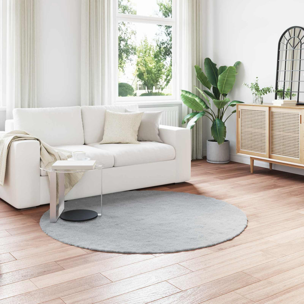 Artificial Rabbit Fur Rug Olite Grey Ø 200 cm
