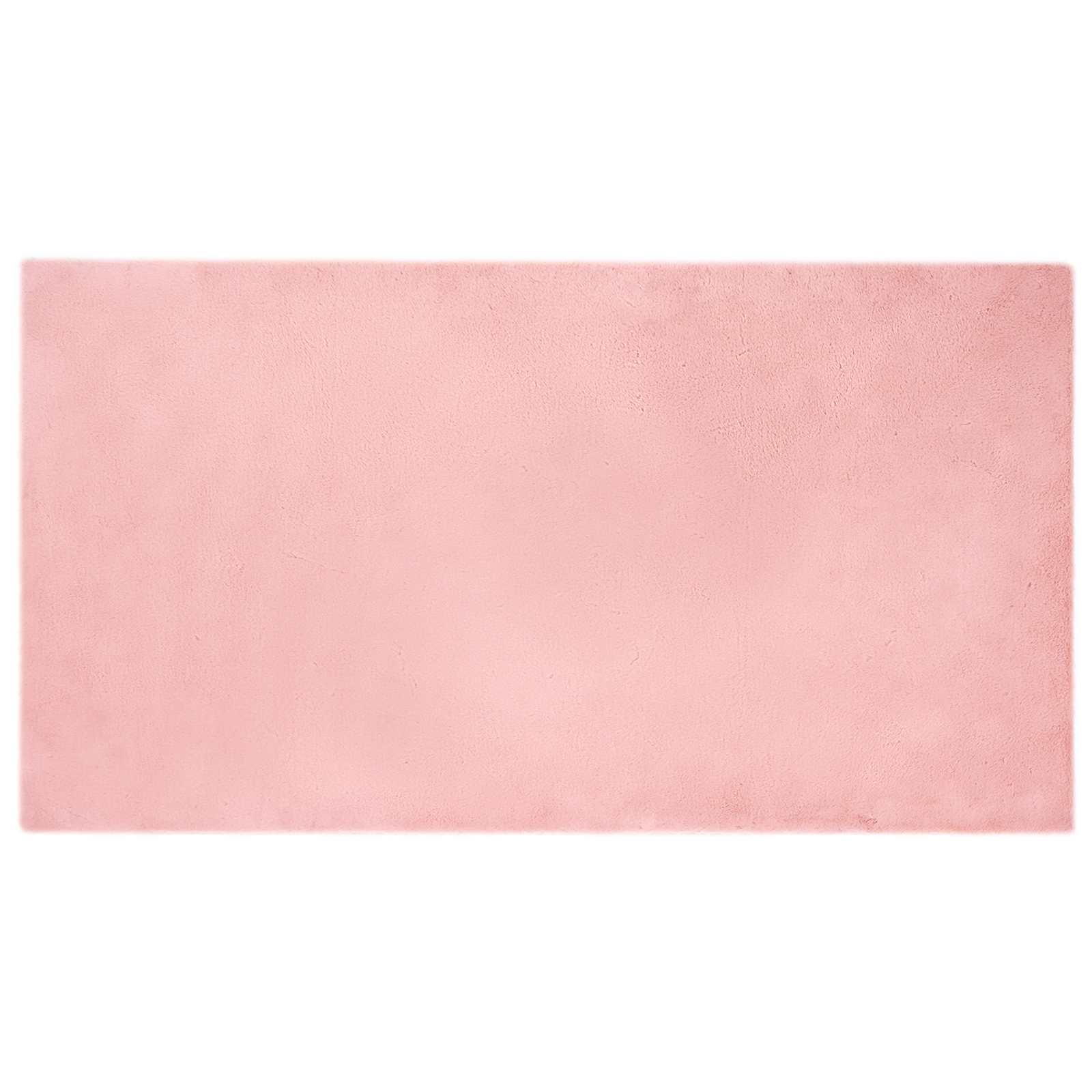 Non-slip Faux Rabbit Fur Rug Olite Pink