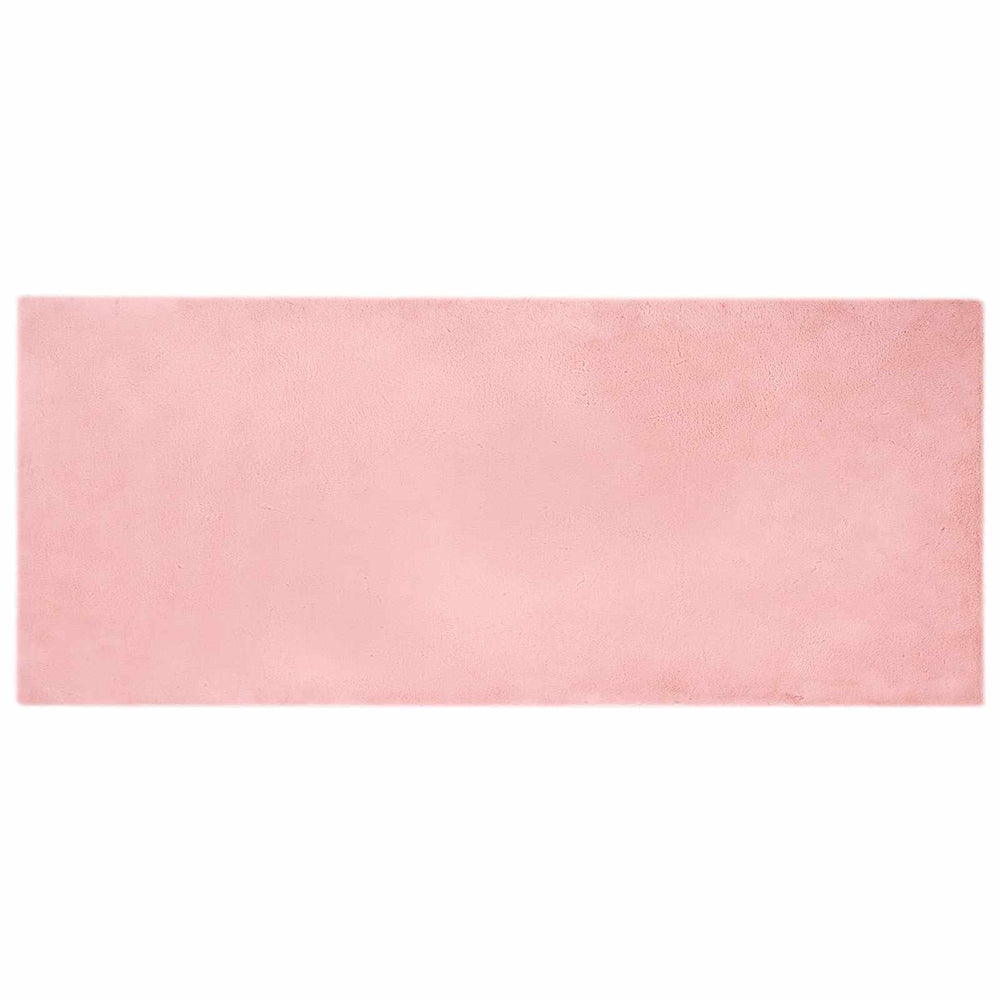 Olite Pink Artificial Rabbit Fur Rug 80 x 200 cm
