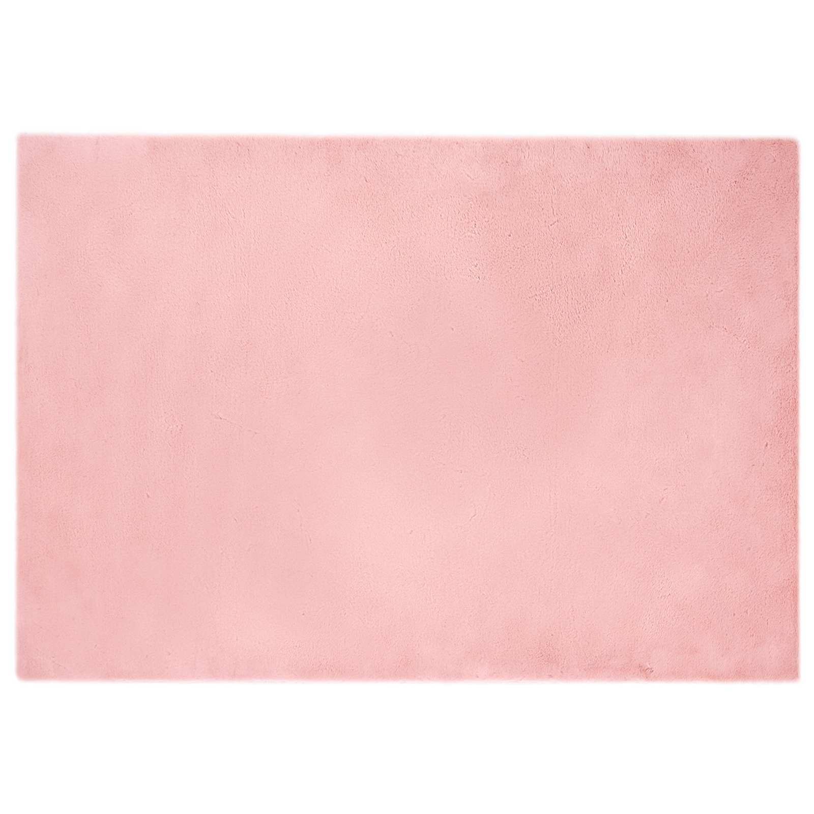 Olite rozā mākslīgās trušu kažokādas paklājs 140 x 200 cm