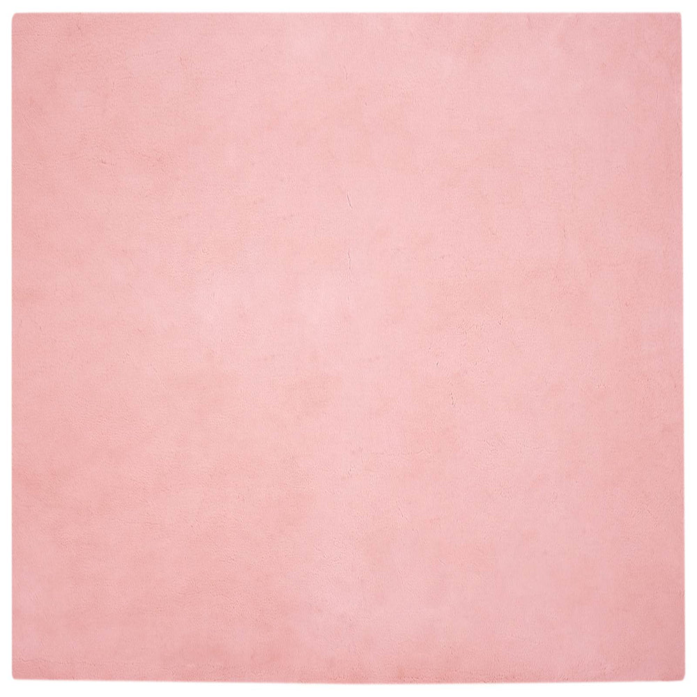 Olite Pink Faux Rabbit Fur Rug 160 x 160 cm