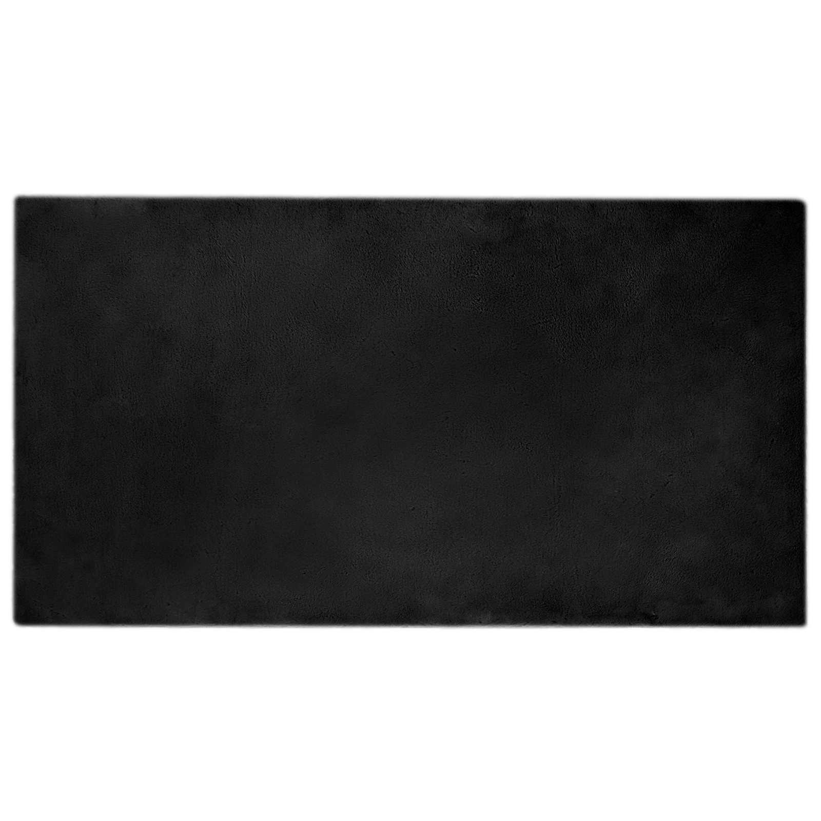 Olite Artificial Rabbit Fur Rug Black 80 x 150 cm