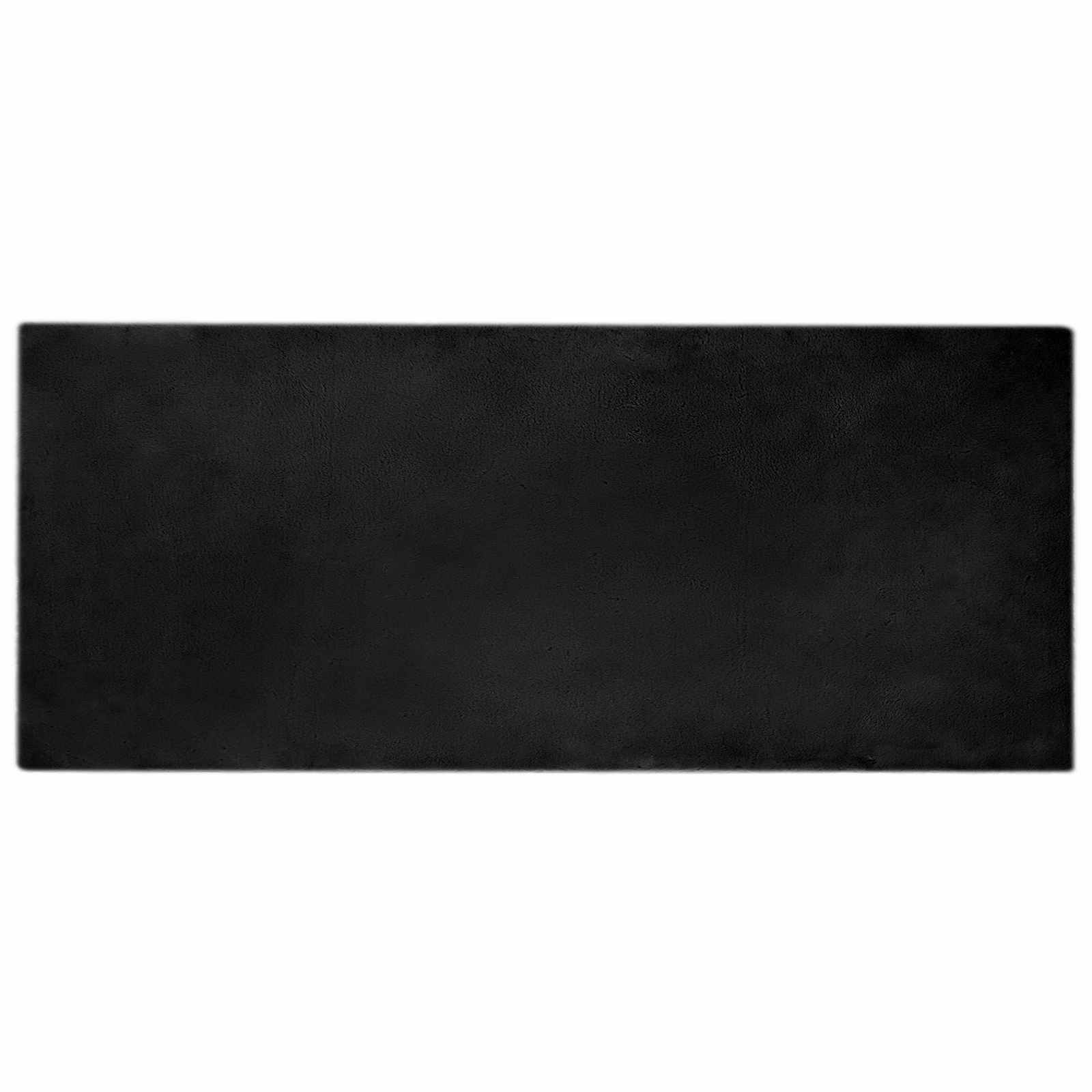 Olite Artificial Rabbit Fur Rug Black 80 x 200 cm