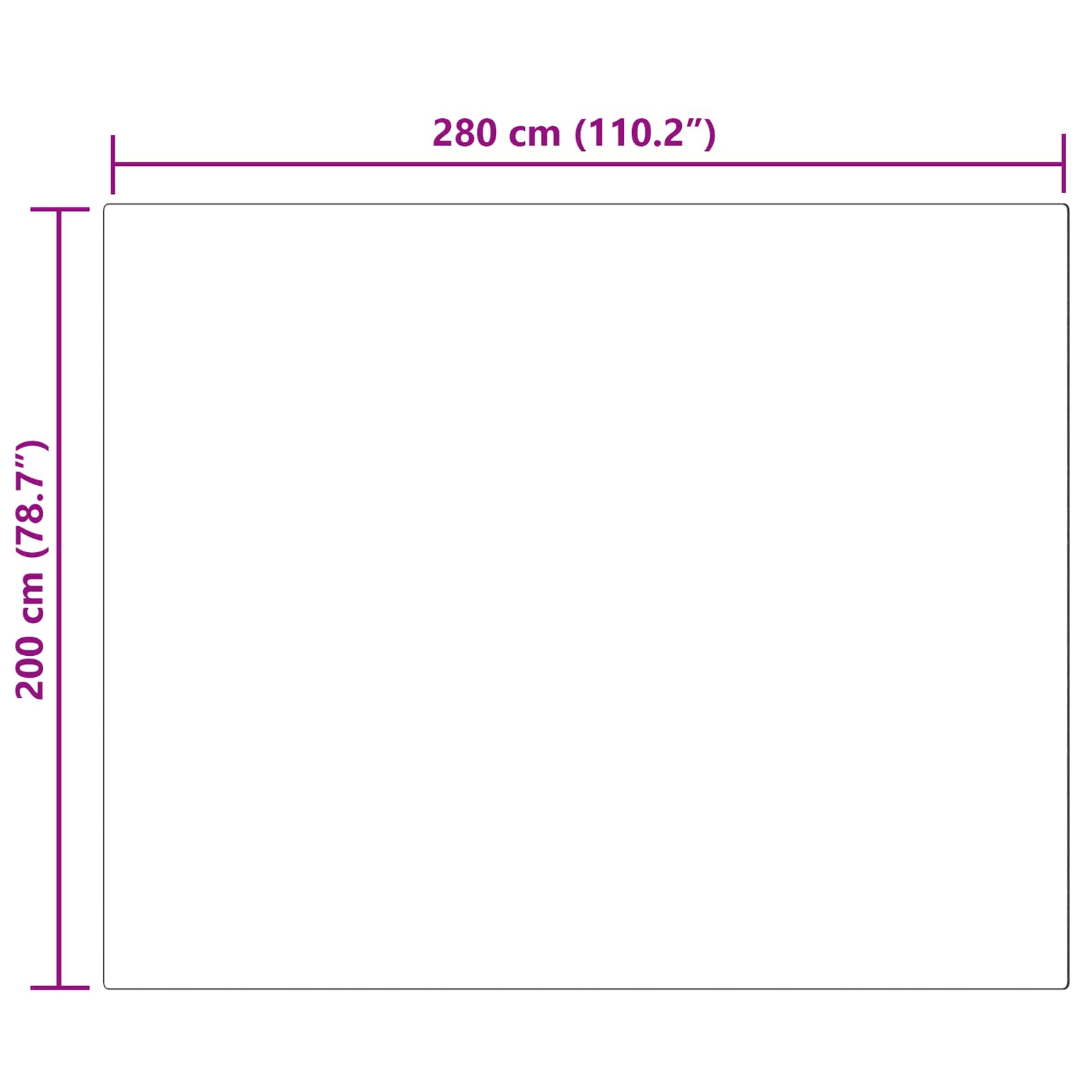 Mākslīgās trušu kažokādas paklājs Olite melns 200 x 280 cm