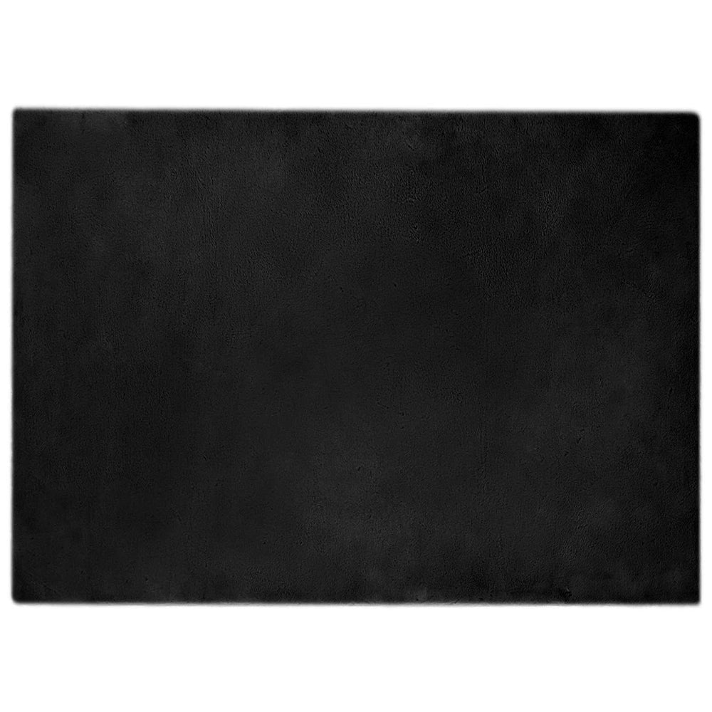 Artificial Rabbit Fur Rug Olite Black 200 x 280 cm