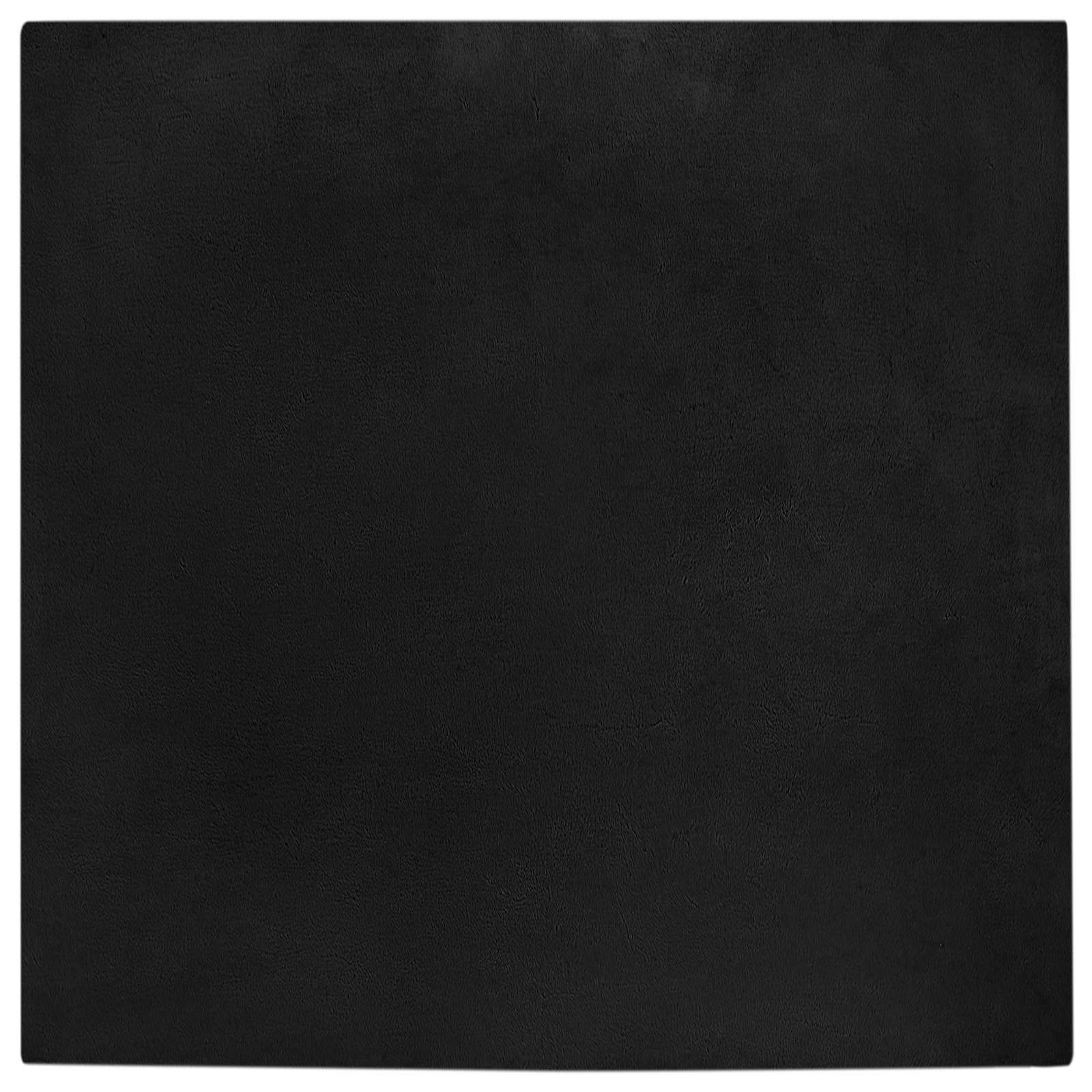 Olite Black Artificial Rabbit Fur Rug 120 x 120 cm