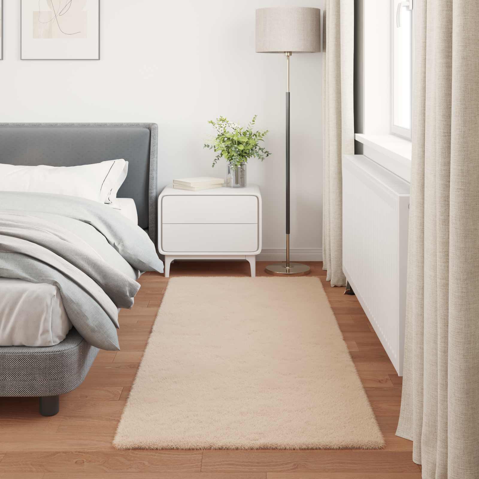 Artificial Rabbit Fur Rug Olite Taupe 100 x 200 cm