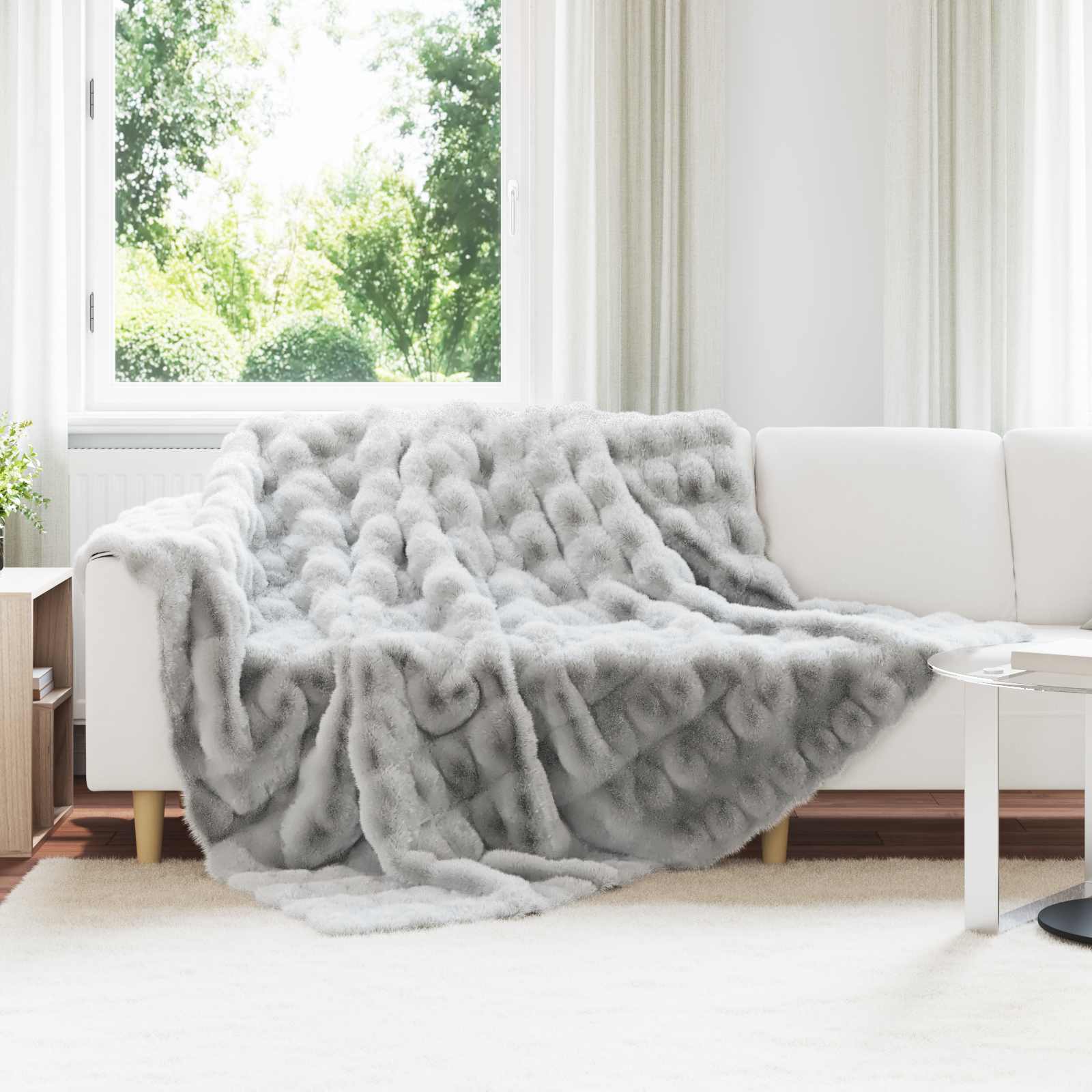 Neslystanti antklodė iš dirbtinio triušio kailio Olite 4 pcs