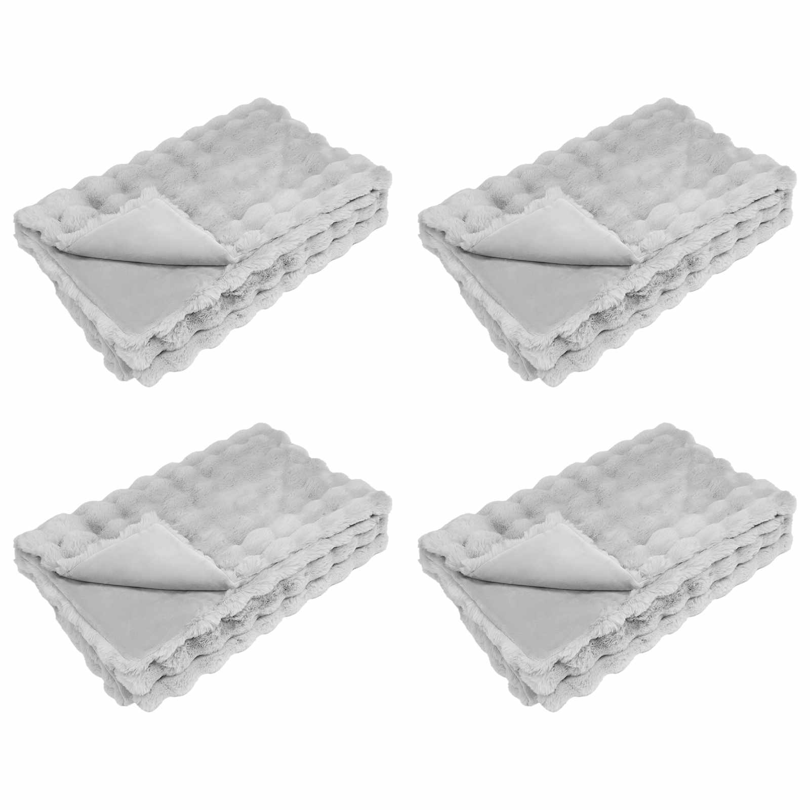 Neslystanti antklodė iš dirbtinio triušio kailio Olite 4 pcs