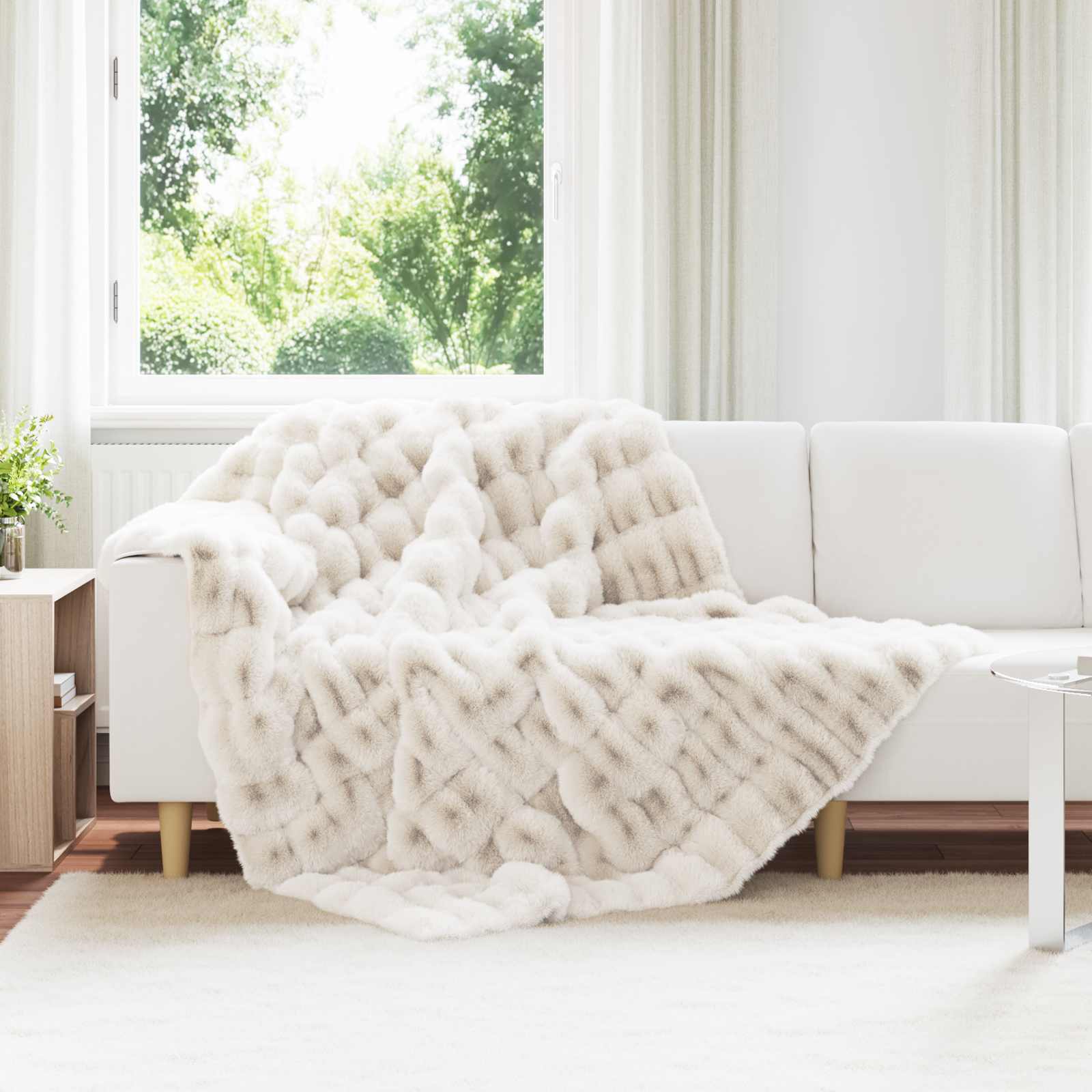 Neslystanti antklodė iš dirbtinio triušio kailio Olite 4 pcs
