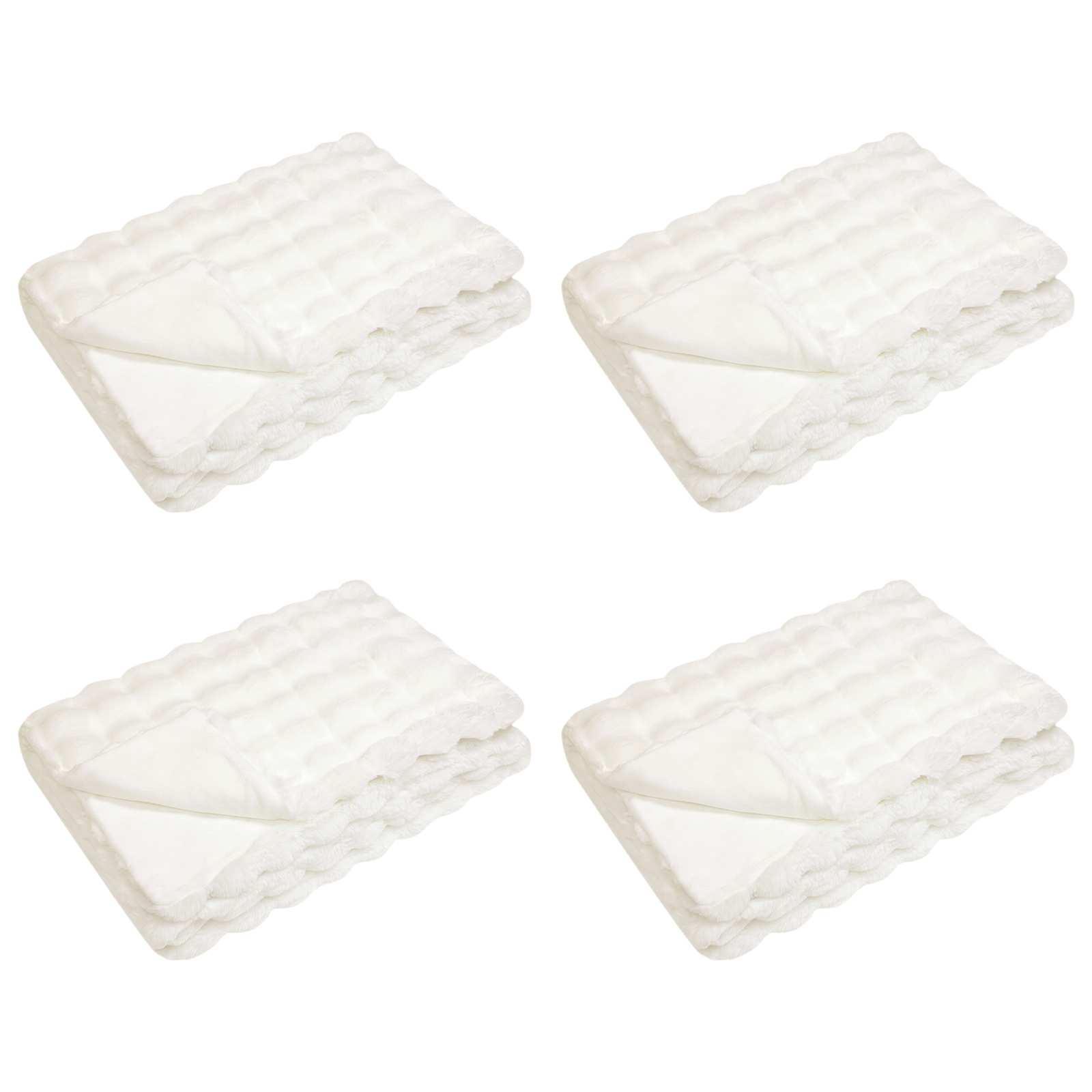 Neslystanti antklodė iš dirbtinio triušio kailio Olite 4 pcs