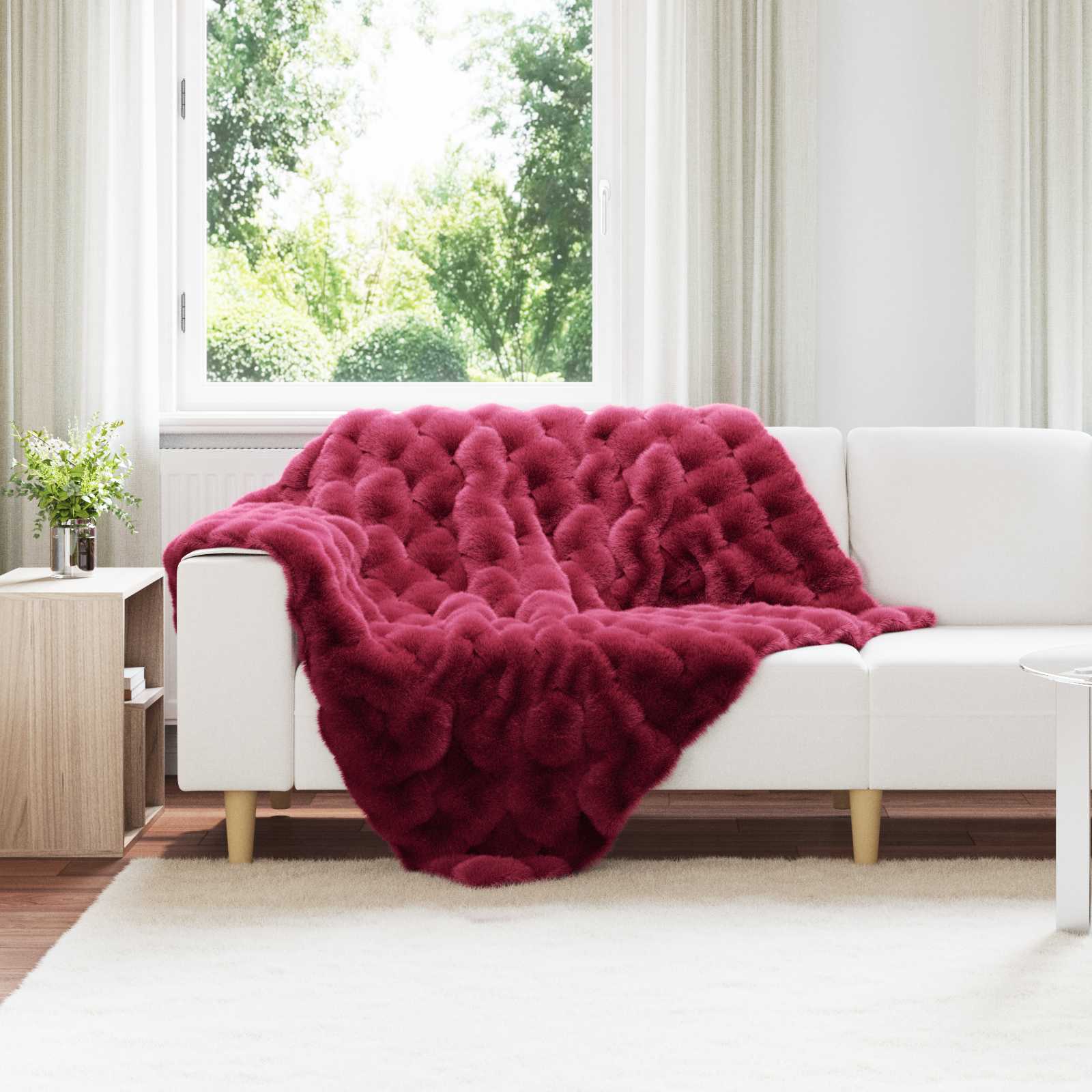 Neslystanti antklodė iš dirbtinio triušio kailio Olite 4 pcs