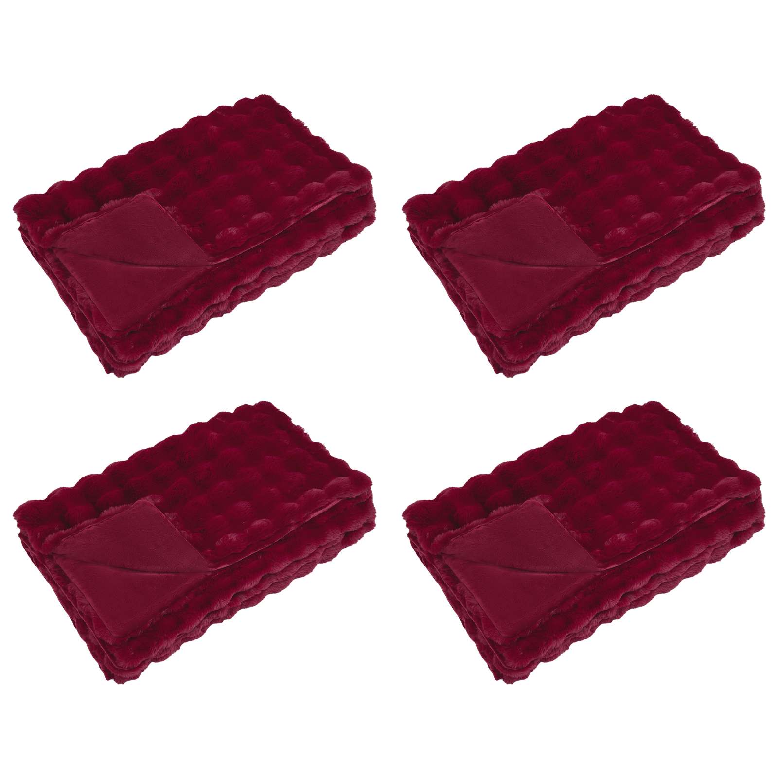 Neslystanti antklodė iš dirbtinio triušio kailio Olite 4 pcs