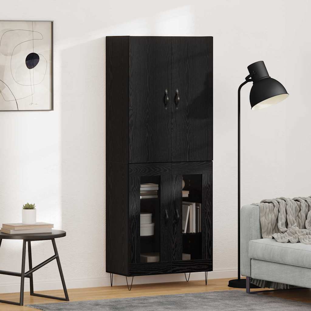 Tall cabinet 2 pcs Black oak