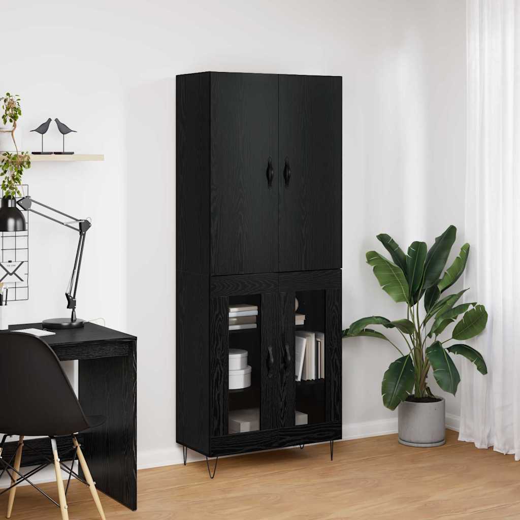 Tall cabinet 2 pcs Black oak