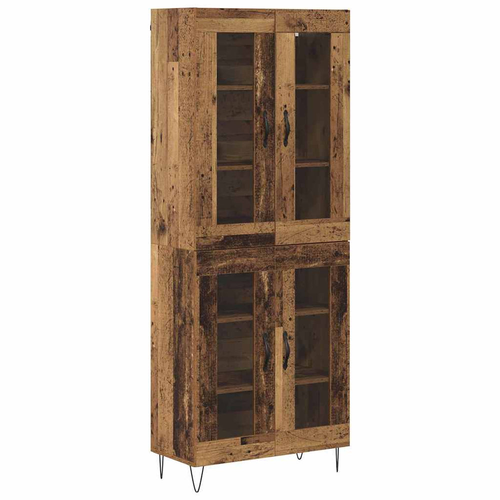 High cabinet Antique wood 69.5 x 34 x 180 cm