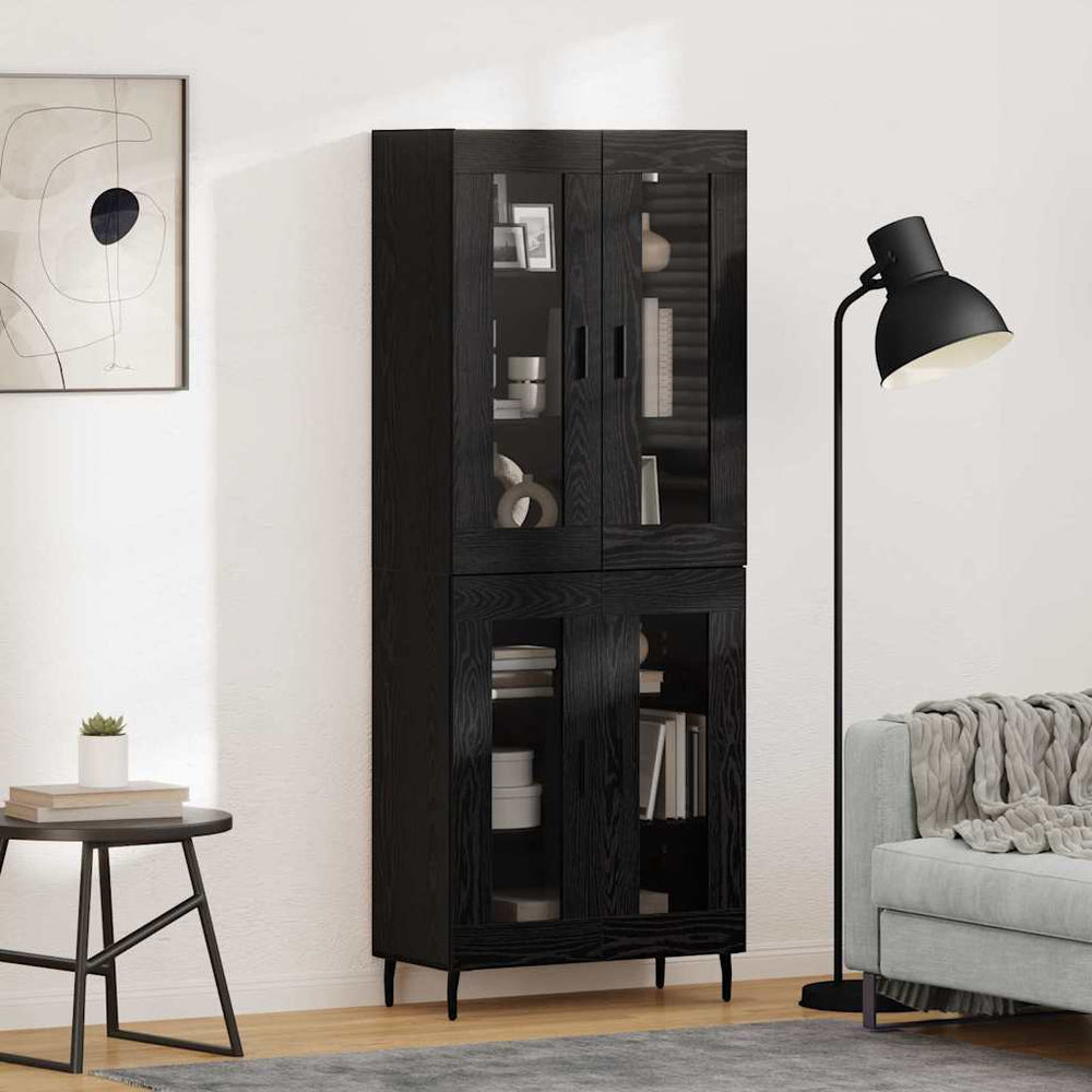 Tall cabinet 2 pcs Black oak