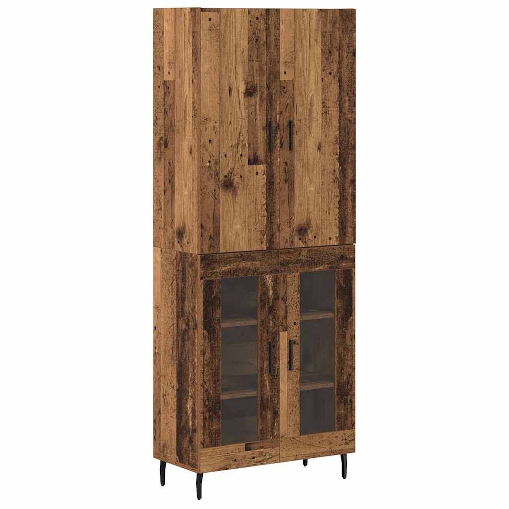 High cabinet Old wood 69.5 x 34 x 180 cm