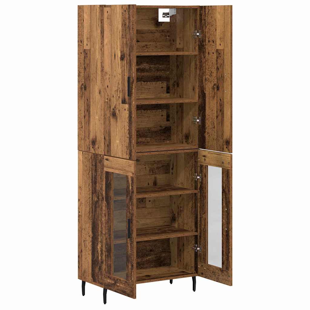High cabinet Old wood 69.5 x 34 x 180 cm