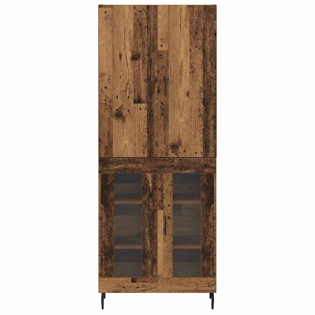 High cabinet Old wood 69.5 x 34 x 180 cm