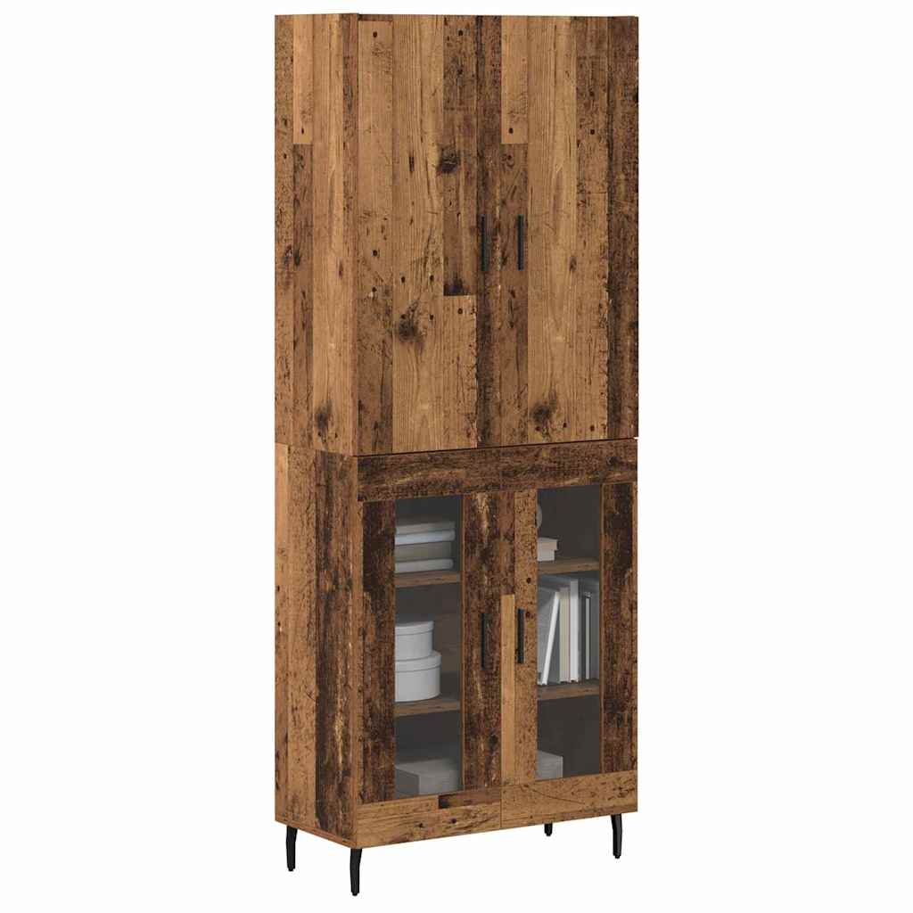 High cabinet Old wood 69.5 x 34 x 180 cm