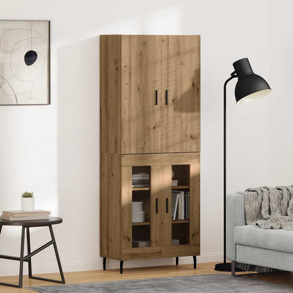 Aukštas spintelė 2 pcs Senovinis medis 69,5 x 34 x 180 cm