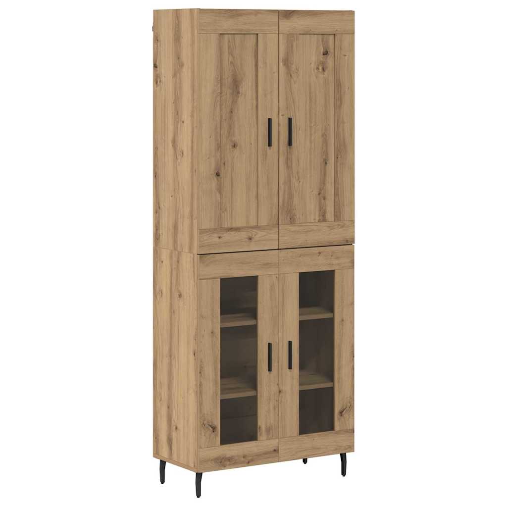 Aukštas spintelė 2 pcs Amatininkų ąžuolas 69,5 x 34 x 180 cm