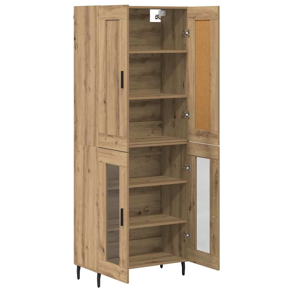 Aukštas spintelė 2 pcs Amatininkų ąžuolas 69,5 x 34 x 180 cm