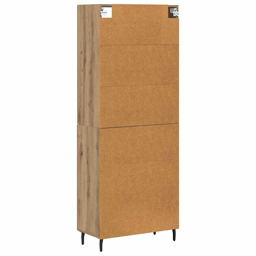 Aukštas spintelė 2 pcs Amatininkų ąžuolas 69,5 x 34 x 180 cm