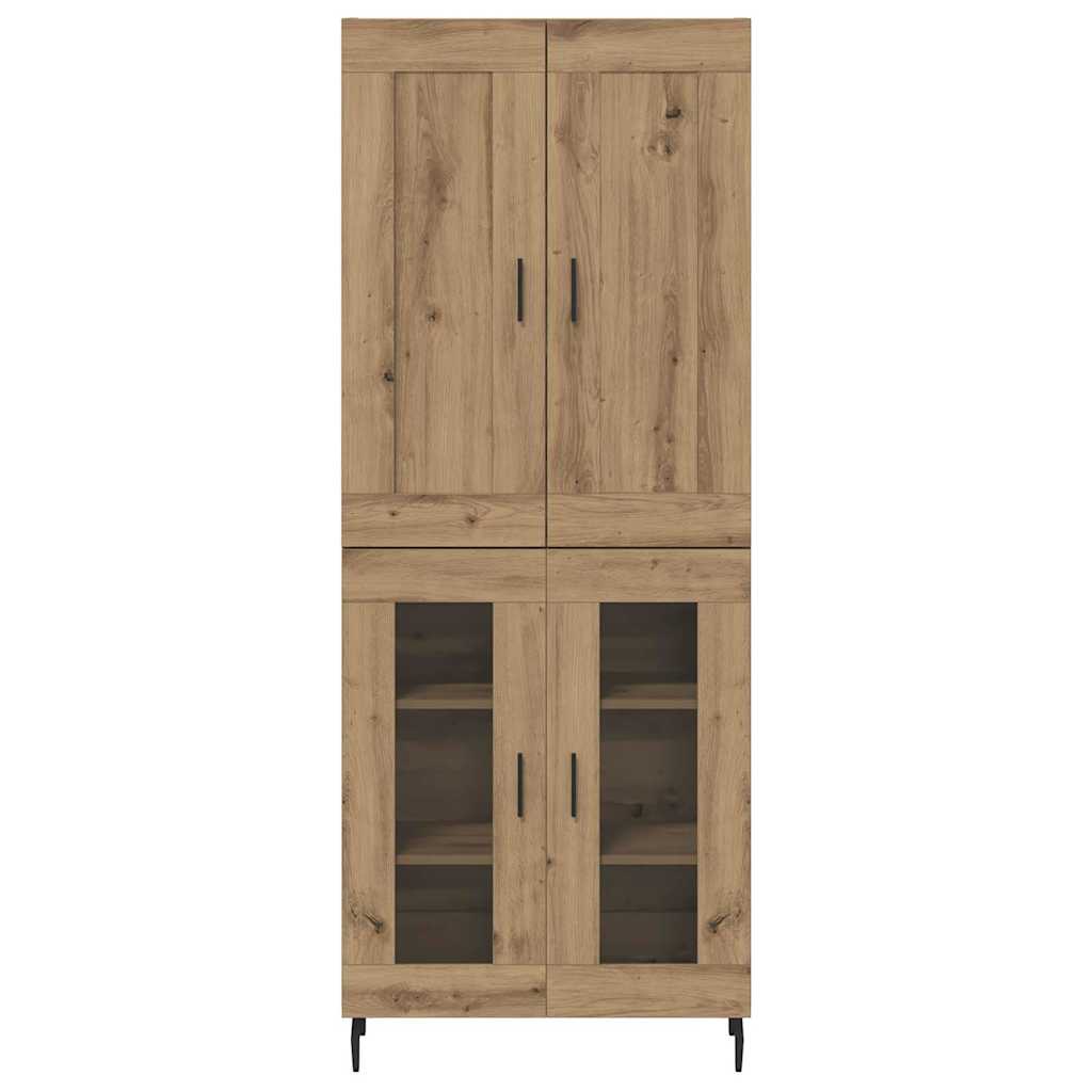 Aukštas spintelė 2 pcs Amatininkų ąžuolas 69,5 x 34 x 180 cm