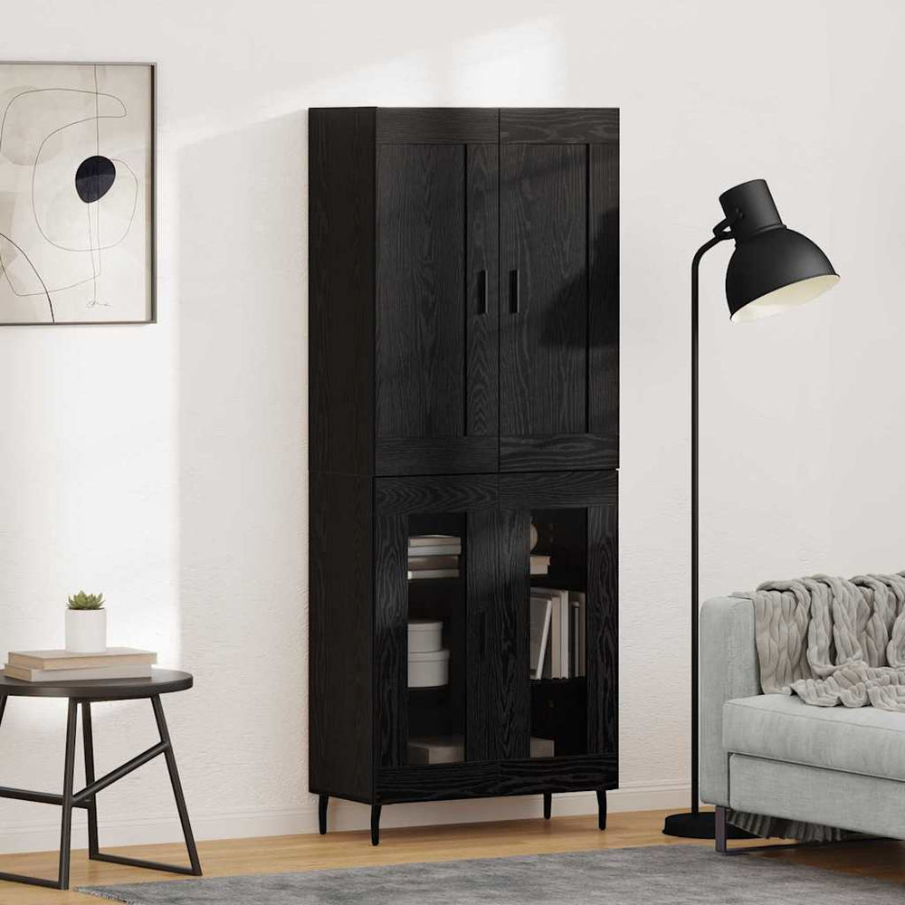 Tall cabinet 2 pcs Black oak