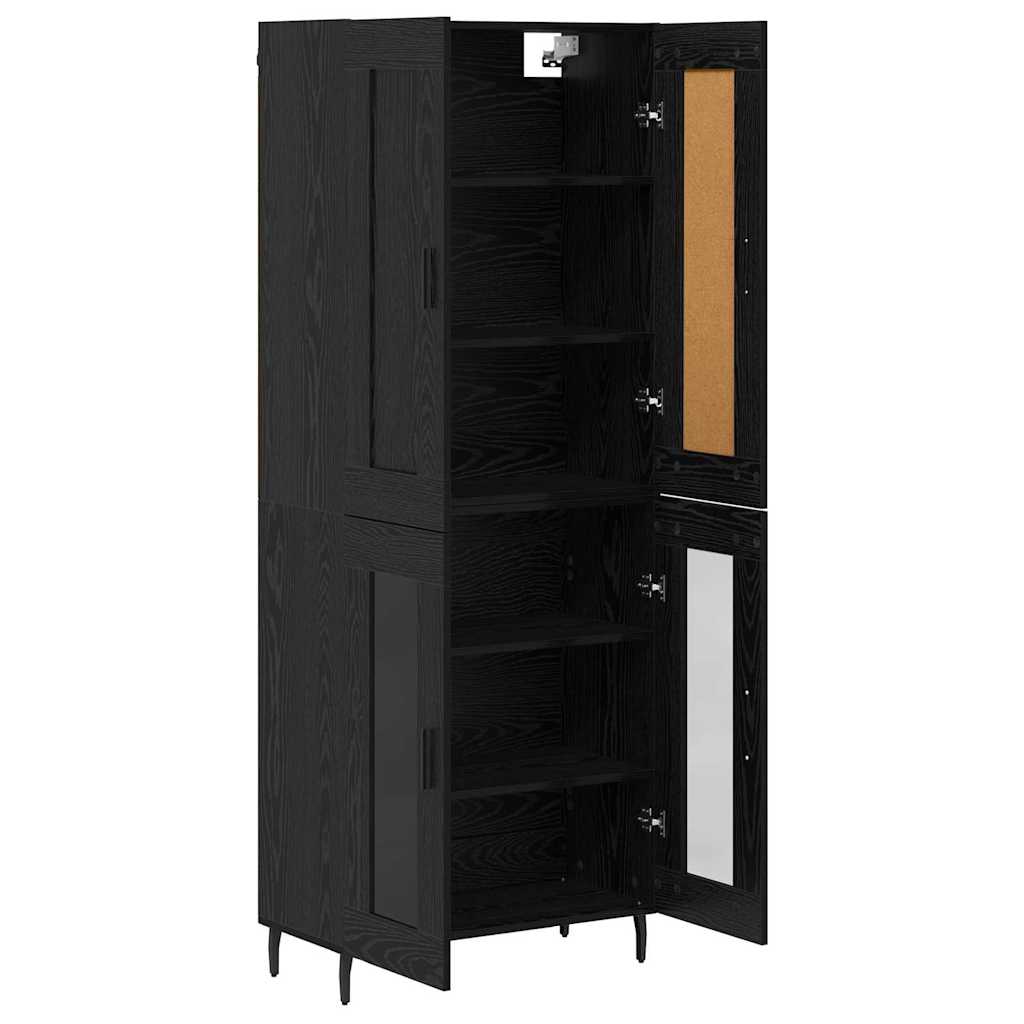 Tall cabinet 2 pcs Black oak