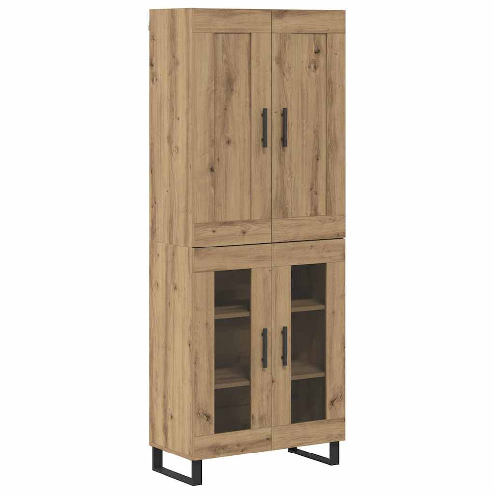 Aukštas spintelė 2 pcs Amatininkų ąžuolas 69,5 x 34 x 180 cm
