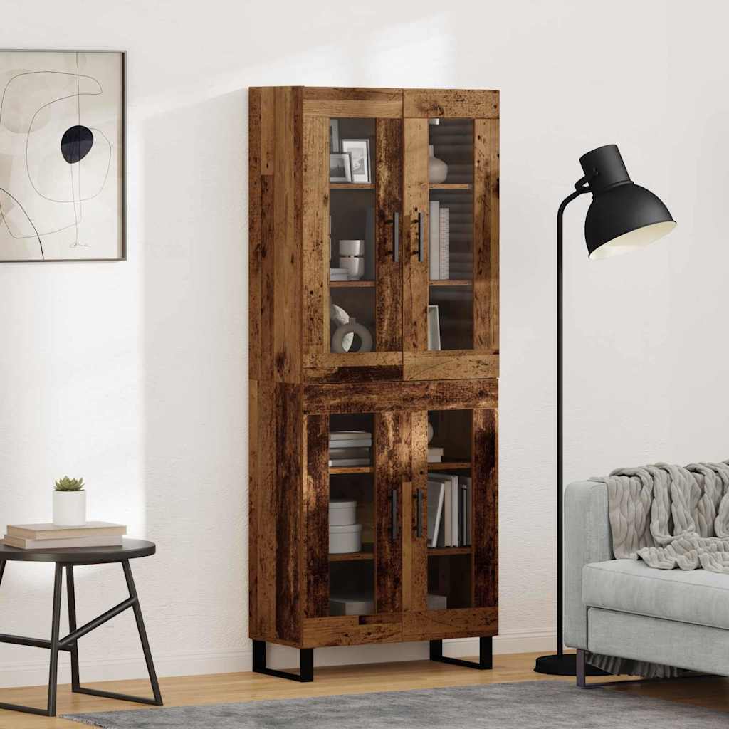 Tall cabinet 2 pcs Antique wood
