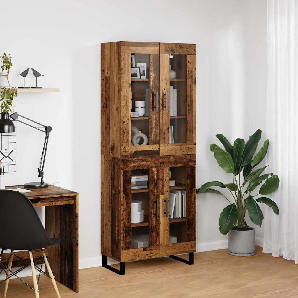 Tall cabinet 2 pcs Antique wood