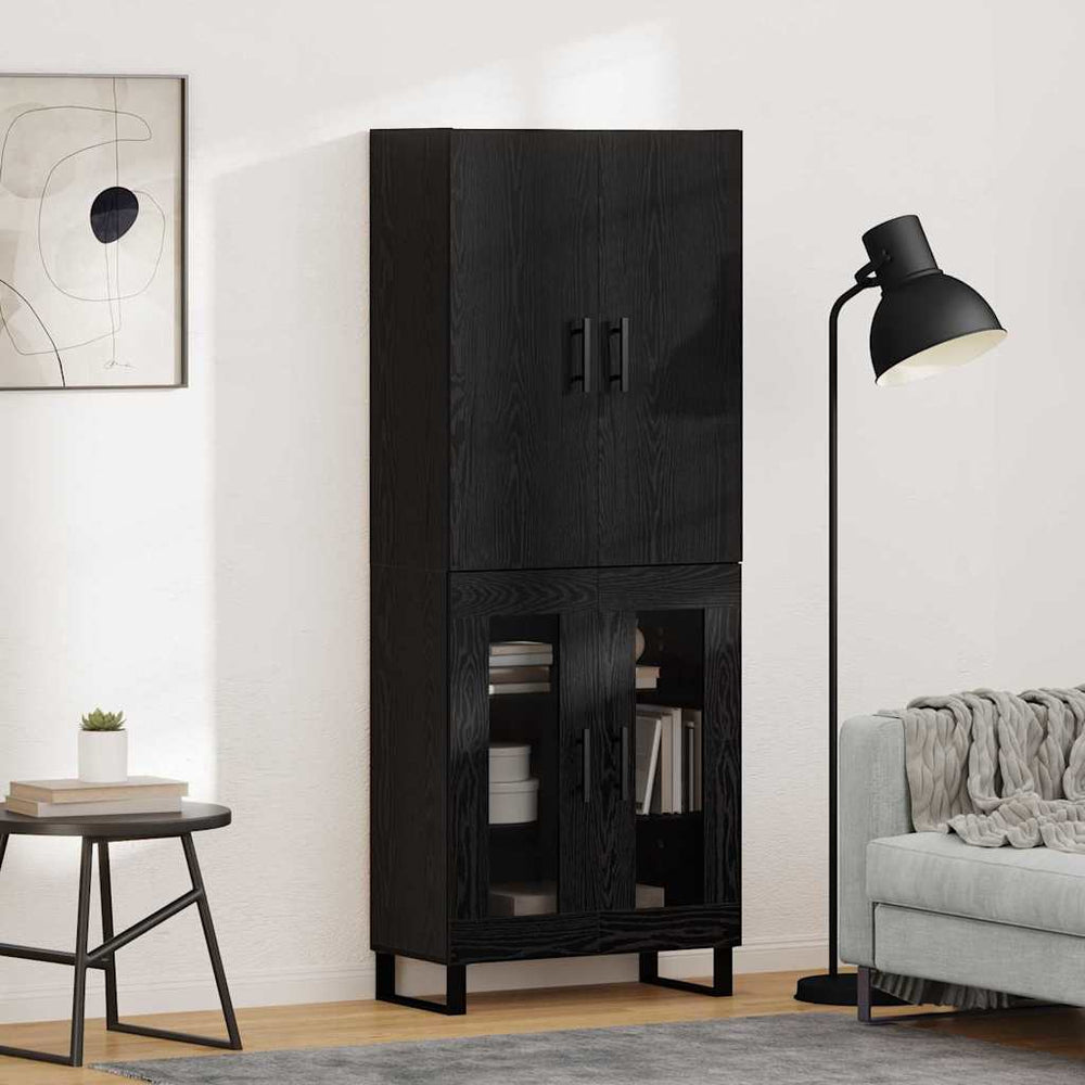 Tall cabinet 2 pcs Black oak