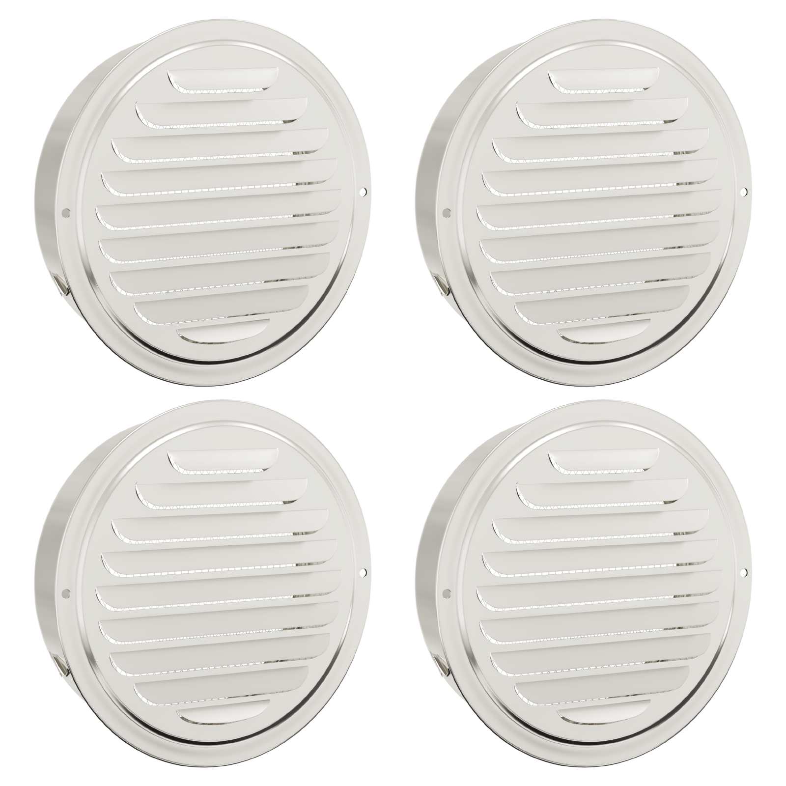 Oro ventiliacijos dangčiai 4 pcs Sidabro 150 mm