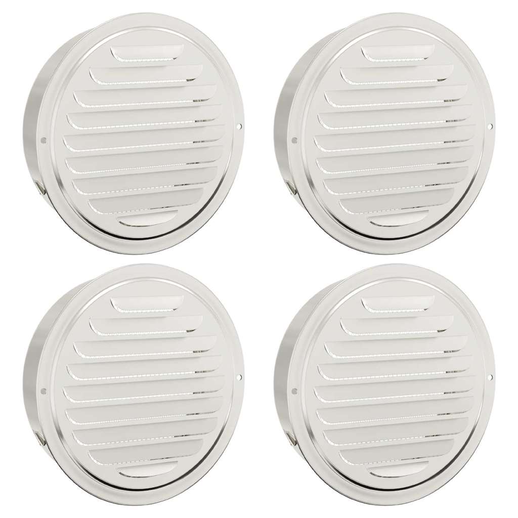 Oro ventiliacijos dangčiai 4 pcs Sidabro 200 mm