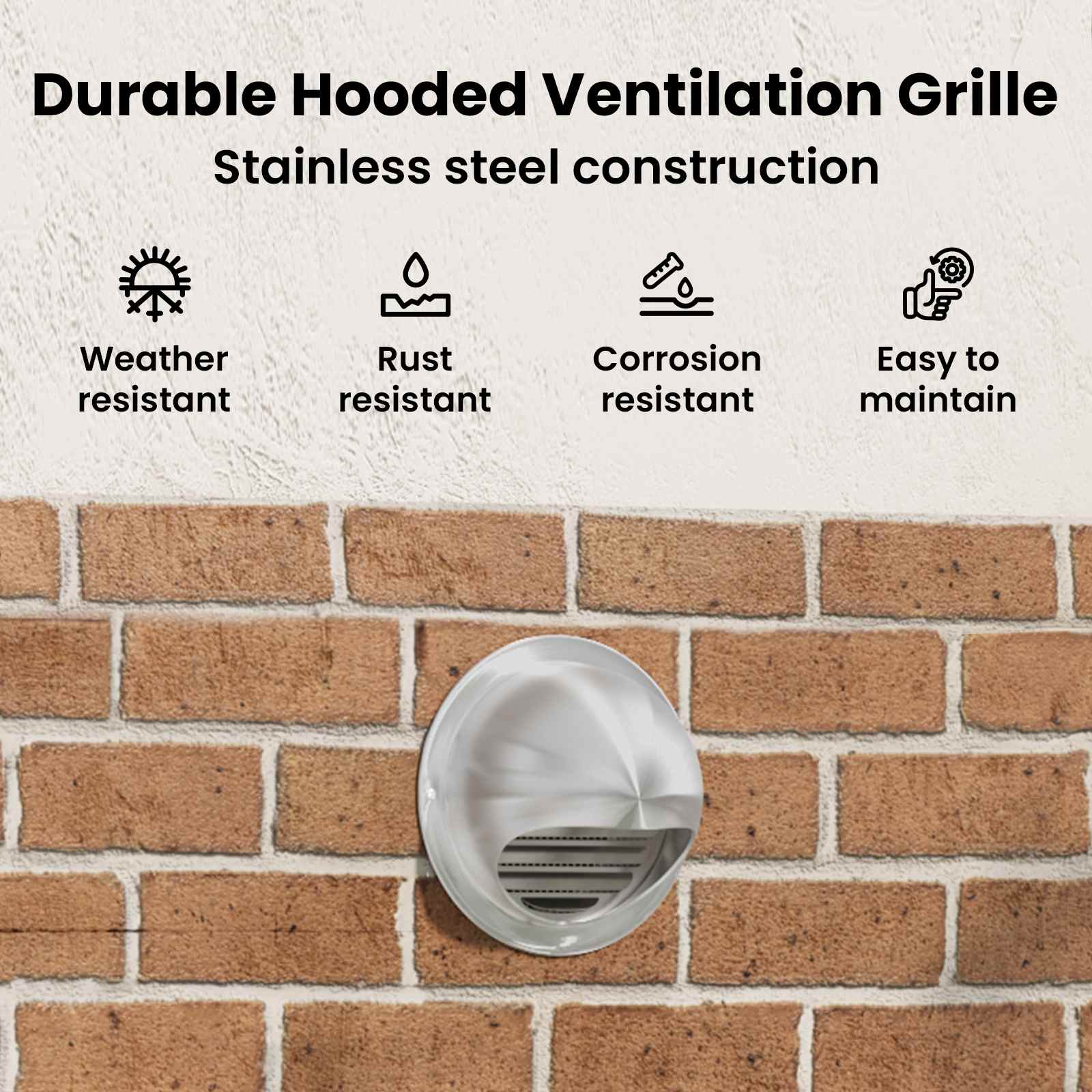 Ventilācijas atveru vāki 8 gab. Sudraba 150 mm