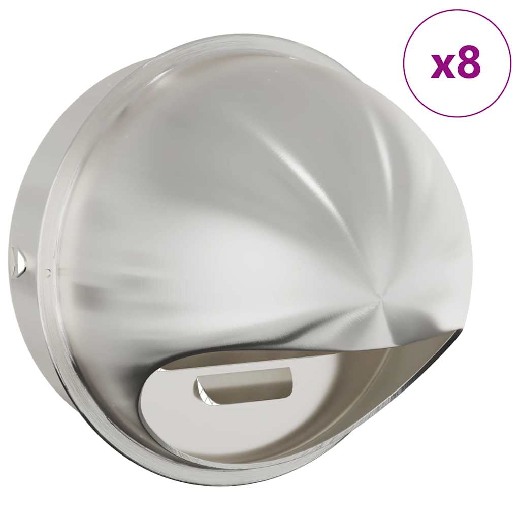 Oro ventiliacijos dangčiai 8 pcs Sidabro 200 mm